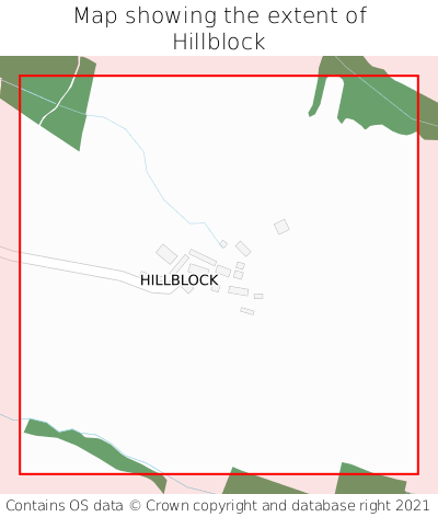 Map showing extent of Hillblock as bounding box