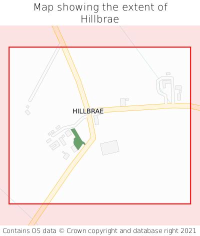 Map showing extent of Hillbrae as bounding box