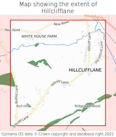 Map showing extent of Hillclifflane as bounding box
