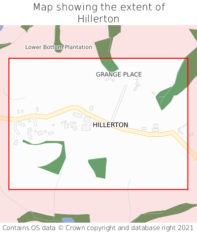 Map showing extent of Hillerton as bounding box