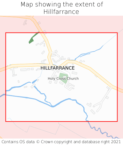Map showing extent of Hillfarrance as bounding box