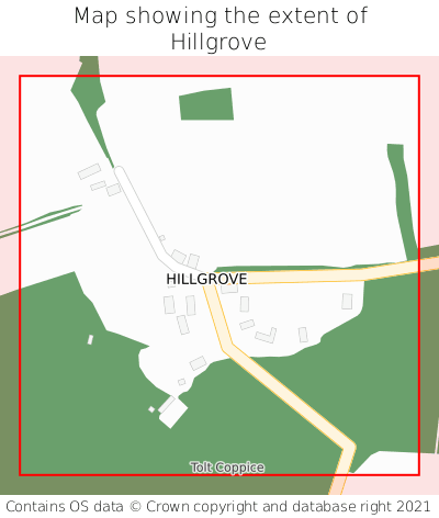 Map showing extent of Hillgrove as bounding box