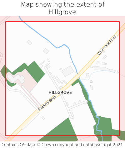 Map showing extent of Hillgrove as bounding box