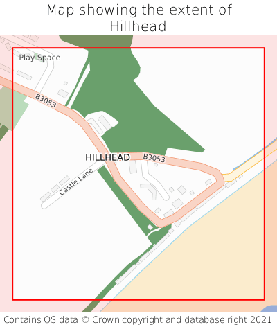 Map showing extent of Hillhead as bounding box