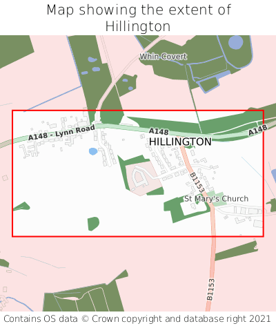 Map showing extent of Hillington as bounding box