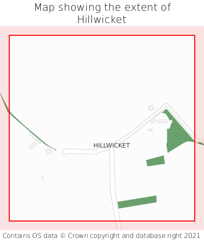Map showing extent of Hillwicket as bounding box