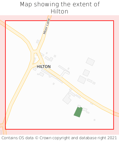 Map showing extent of Hilton as bounding box