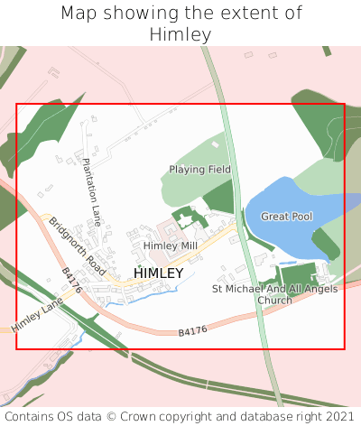 Map showing extent of Himley as bounding box