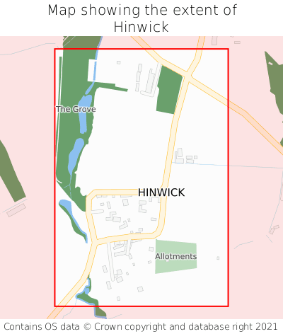 Map showing extent of Hinwick as bounding box