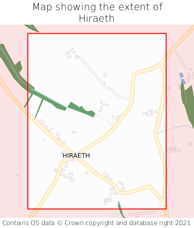 Map showing extent of Hiraeth as bounding box