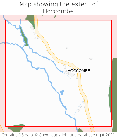 Map showing extent of Hoccombe as bounding box
