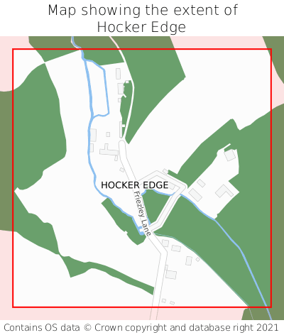 Map showing extent of Hocker Edge as bounding box