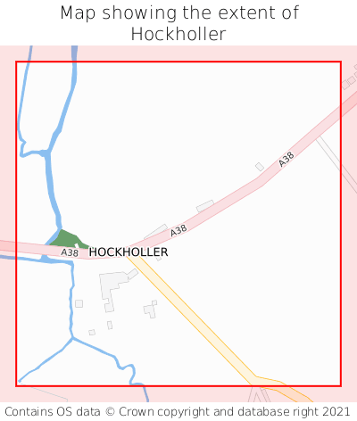 Map showing extent of Hockholler as bounding box