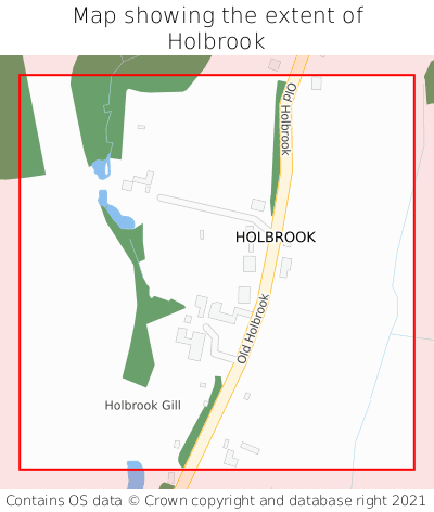 Map showing extent of Holbrook as bounding box