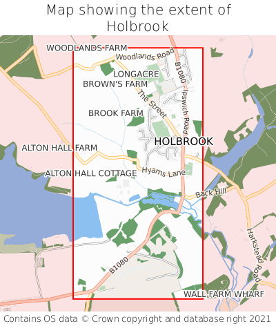 Map showing extent of Holbrook as bounding box