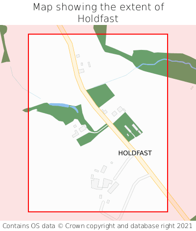 Map showing extent of Holdfast as bounding box