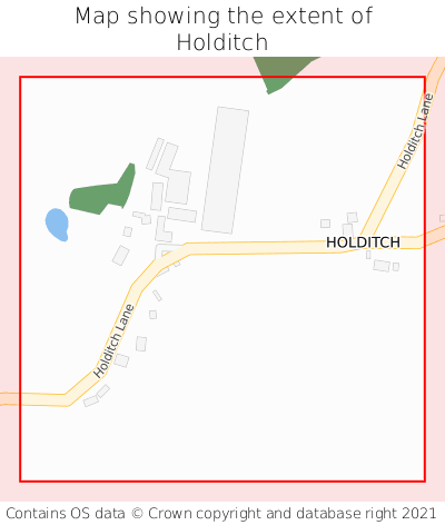 Map showing extent of Holditch as bounding box