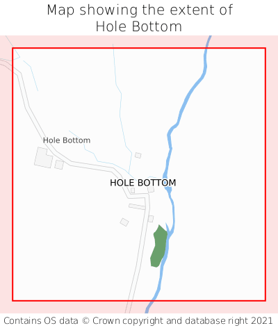 Map showing extent of Hole Bottom as bounding box