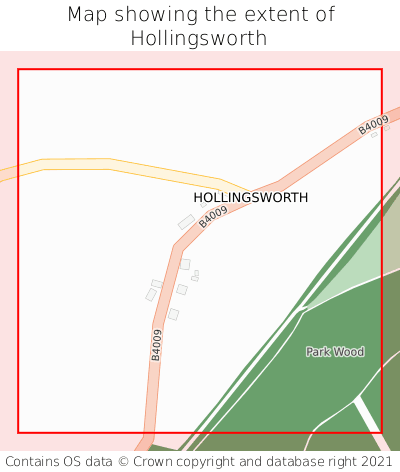 Map showing extent of Hollingsworth as bounding box