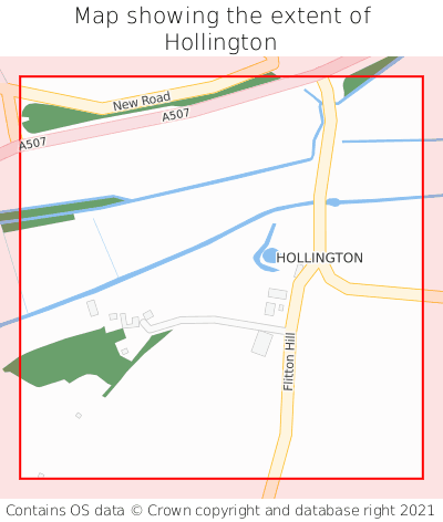 Map showing extent of Hollington as bounding box