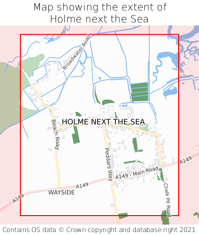 Map showing extent of Holme next the Sea as bounding box
