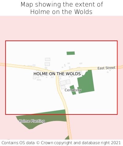 Map showing extent of Holme on the Wolds as bounding box
