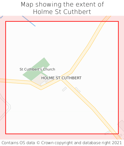 Map showing extent of Holme St Cuthbert as bounding box