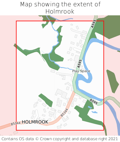 Map showing extent of Holmrook as bounding box