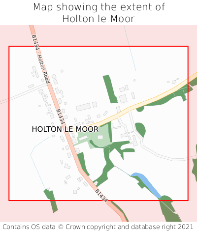 Map showing extent of Holton le Moor as bounding box