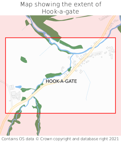 Map showing extent of Hook-a-gate as bounding box