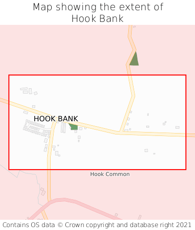 Map showing extent of Hook Bank as bounding box