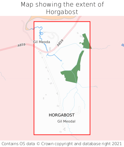 Map showing extent of Horgabost as bounding box