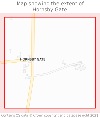 Map showing extent of Hornsby Gate as bounding box