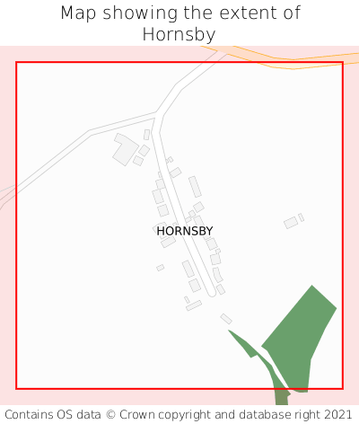 Map showing extent of Hornsby as bounding box