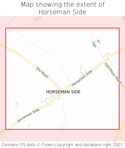 Map showing extent of Horseman Side as bounding box
