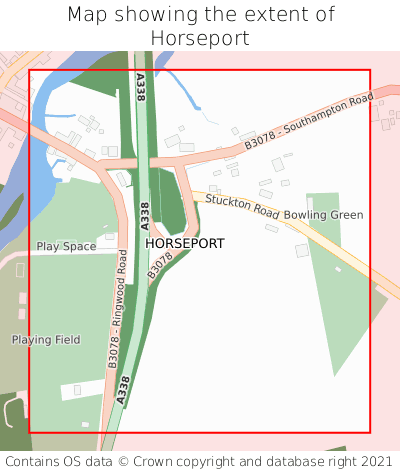 Map showing extent of Horseport as bounding box