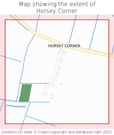 Map showing extent of Horsey Corner as bounding box