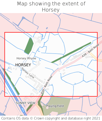 Map showing extent of Horsey as bounding box