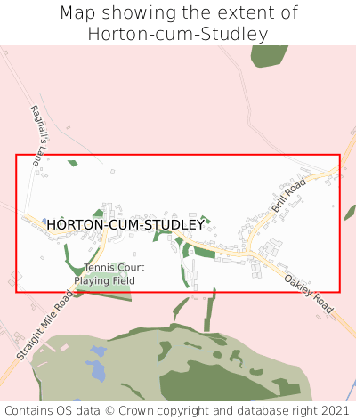 Map showing extent of Horton-cum-Studley as bounding box