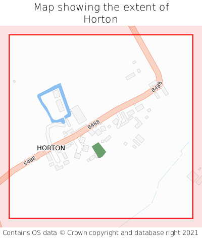 Map showing extent of Horton as bounding box