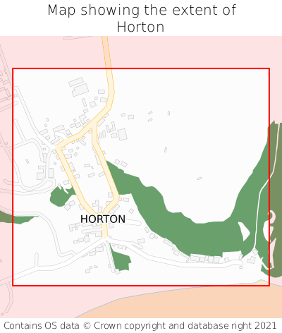 Map showing extent of Horton as bounding box