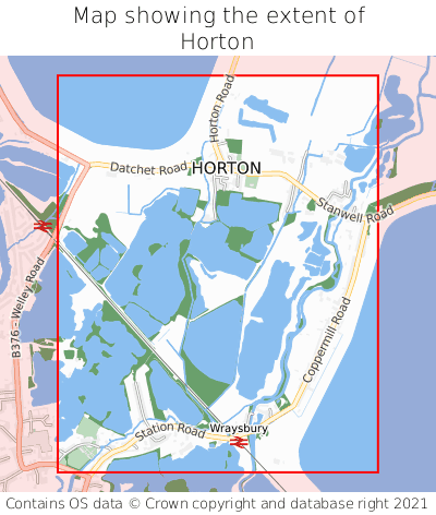 Map showing extent of Horton as bounding box