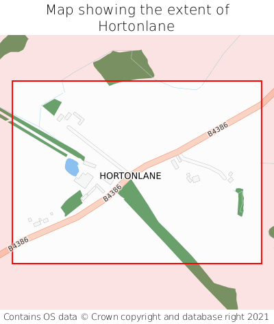 Map showing extent of Hortonlane as bounding box