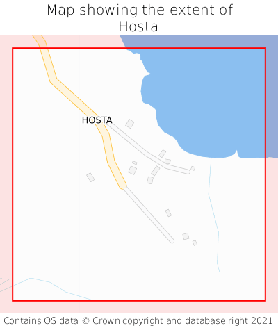 Map showing extent of Hosta as bounding box