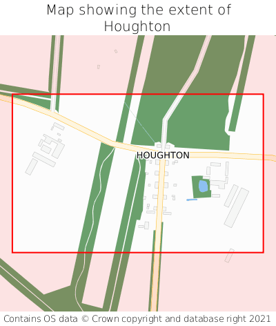 Map showing extent of Houghton as bounding box
