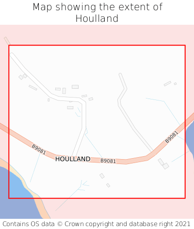 Map showing extent of Houlland as bounding box