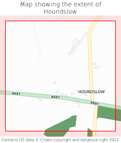 Map showing extent of Houndslow as bounding box