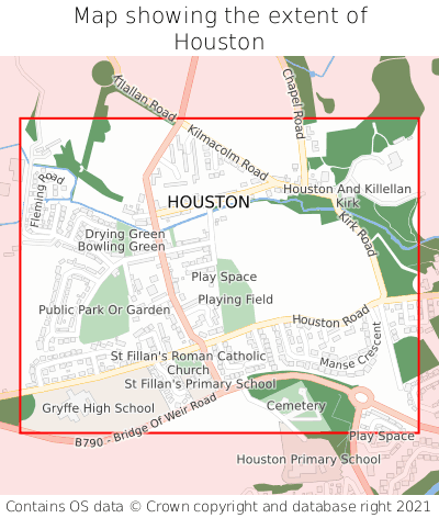 Map showing extent of Houston as bounding box