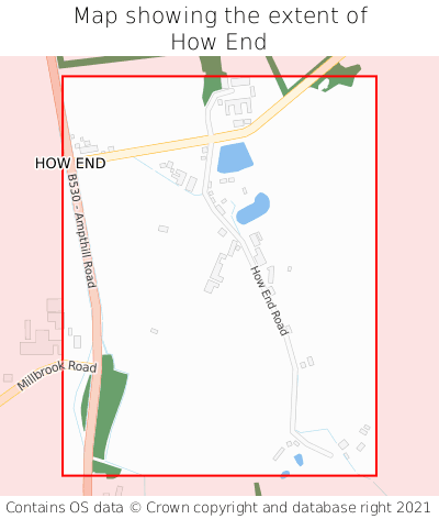 Map showing extent of How End as bounding box