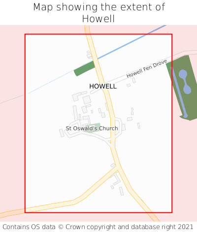 Map showing extent of Howell as bounding box